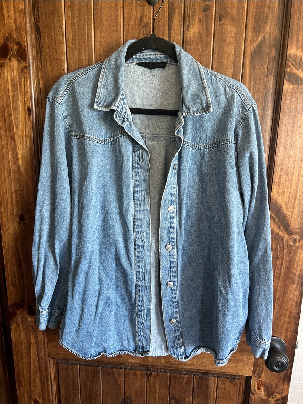 Jane & Delancey Light Blue Denim Button-Front Jean Jacket